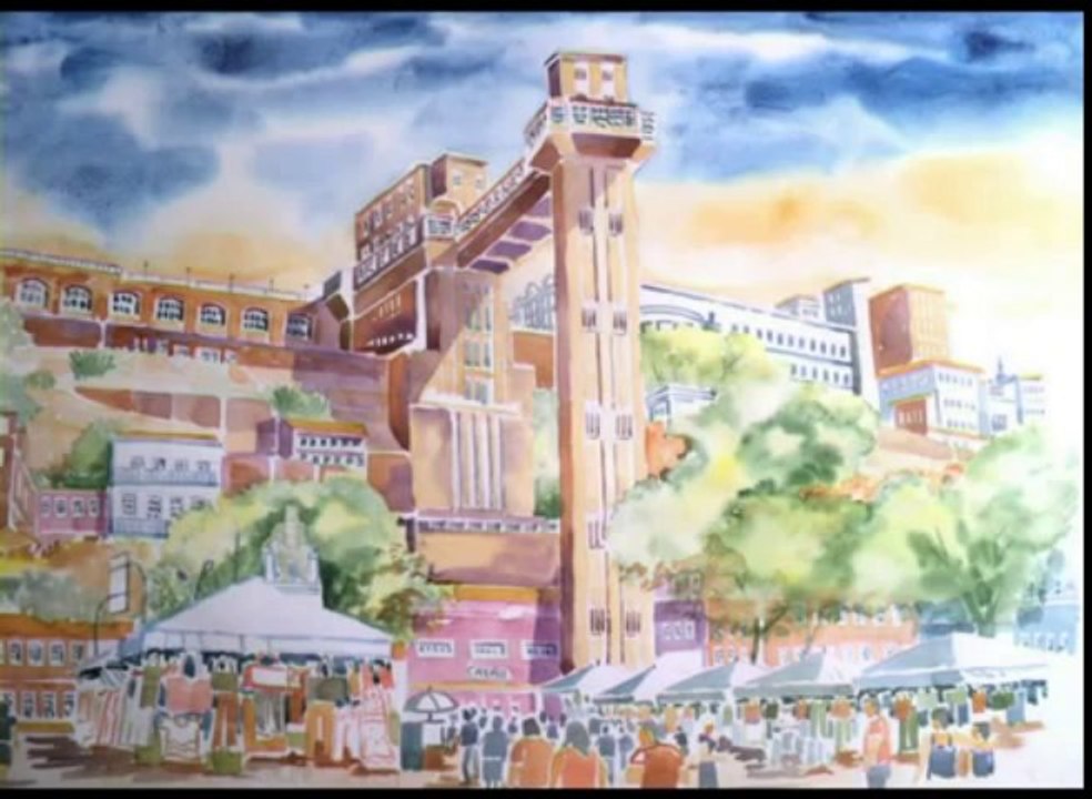 AULAS GRÁTIS PINTURA À AQUARELA DO ELEVADOR LACERDA _Salvador Bahia_