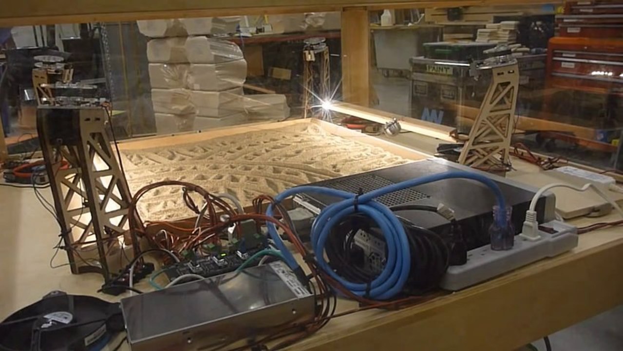 Une machine à dessiner sur le sable