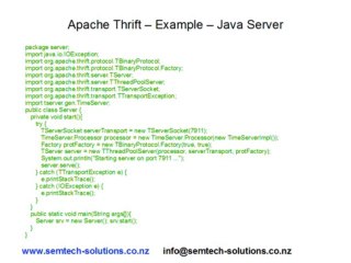 An introduction to Apache Thrift