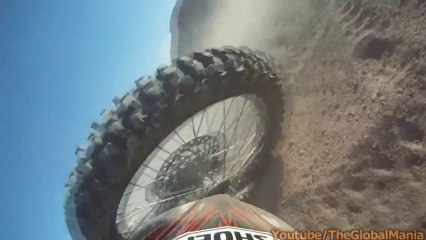 Go Pro HD Dirtbike Crash - Bike Lands On Riders Head
