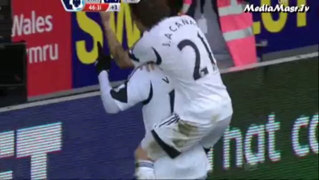 هدف سوانزي سيتي الأول في مانشستر سيتي - الأسبوع 20 - 1/1/2014