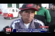 Cajamarca: cuatro miembros de una familia fallecieron en accidente vehicular