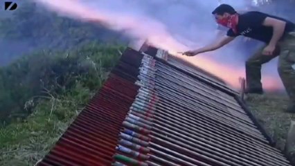 TRADITIONAL GREEK FIREWORKS WAR