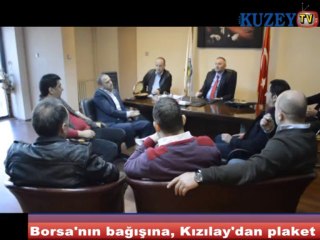 Borsa'nın bağışına, Kızılay'dan plaket