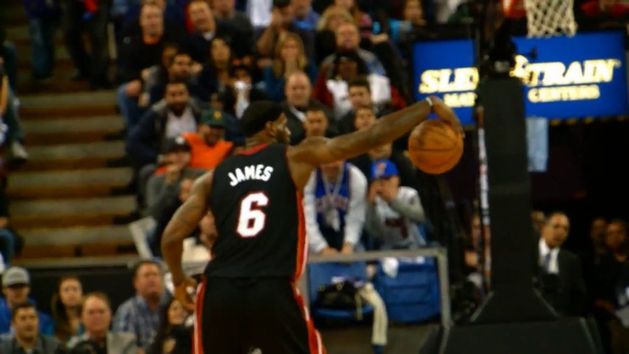Mario Chalmers Throws the Backwards Pass for the LeBron Windmill!