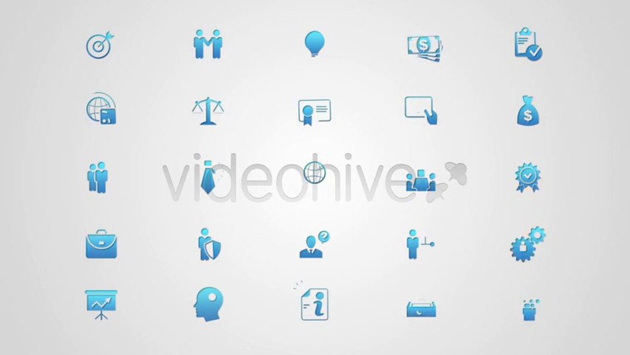 50 animated business icons - After Effects Template