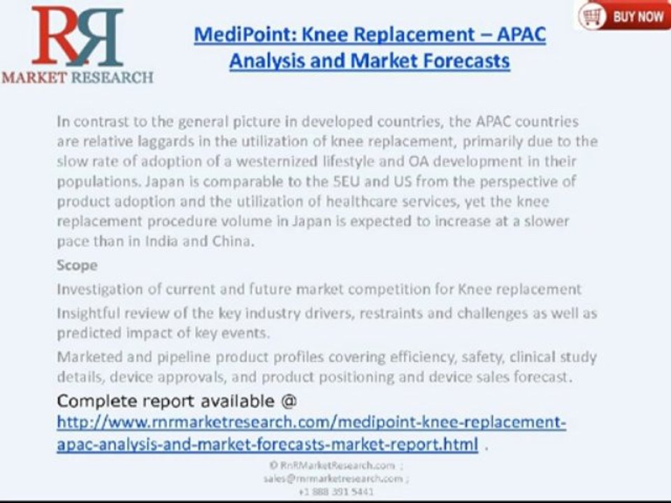 RnRMR: Knee Replacement – APAC Analysis and Market Forecasts