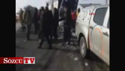 Siste, otobüsler kafa kafaya çarpıştı
