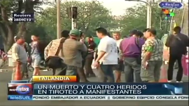 Un manifestante muerto y cuatro heridos en un tiroteo en Tailandia