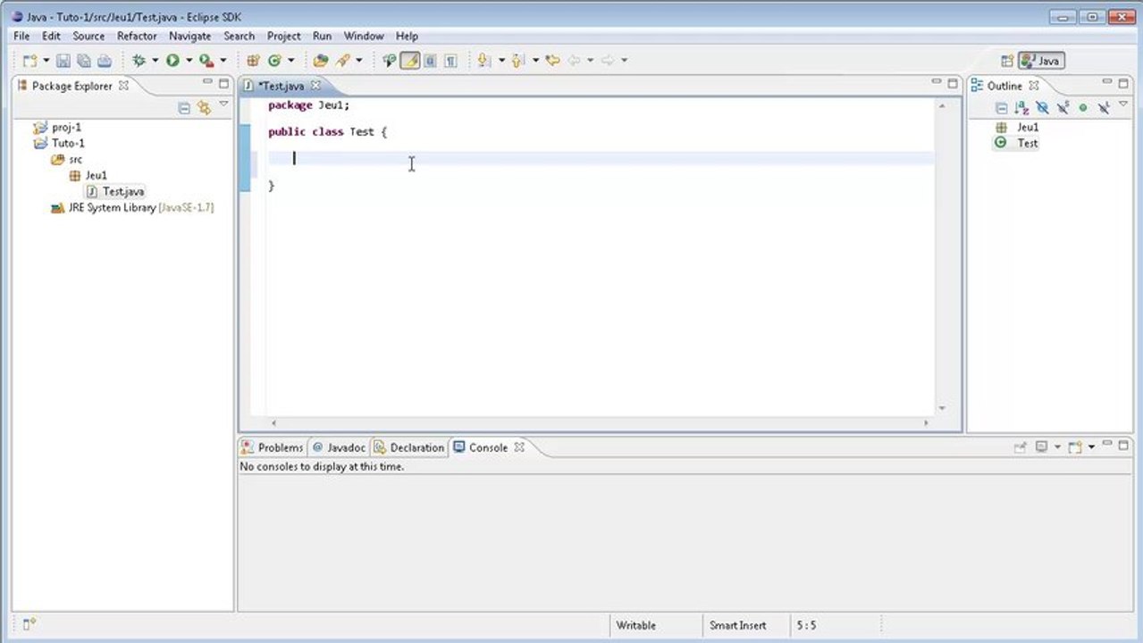 Création d'un jeu en JAVA