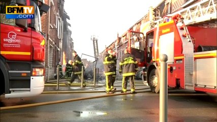 Les images de l'incendie d'un camion à Lomme - 28/12