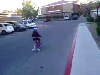 Riding her Bike