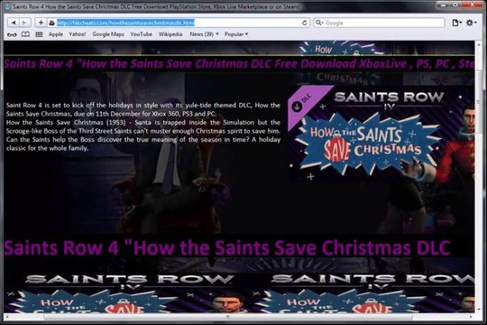 Saints Row IV How the Saints Save Christmas DLC Free Giveaway