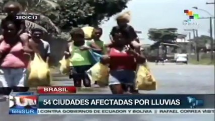 Intensas lluvias en el sureste brasileño dejan muerte y destrucción