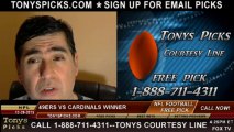 Arizona Cardinals vs. San Francisco 49ers Pick Prediction NFL Pro Football Odds Preview 12-29-2013