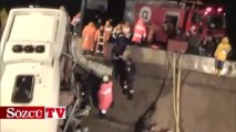 Servis aracı kanala uçtu! 3 kişi öldü