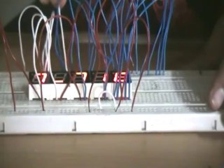 Bilal wiriting his name electronically using seven segment displays