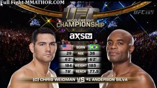 #CHRIS WEIDMAN VS ANDERSON SILVA FIGHT VIDEO