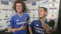 Jose Mourinho Interrupts David Luiz & Eden Hazard interview