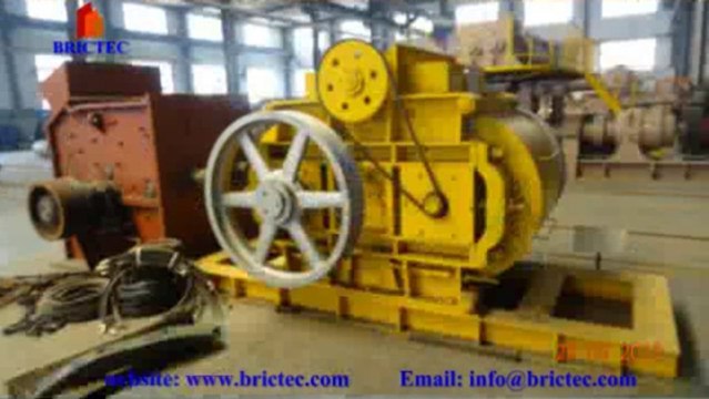workshop of clay brick factory with automatic brick making machine