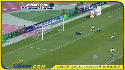 لحظة فرحة بالهدف الثالث للنصر بين محمد نور وكارينيو + لقطة جيزاوي