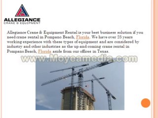 crane rental In Pompano Beach Florida
