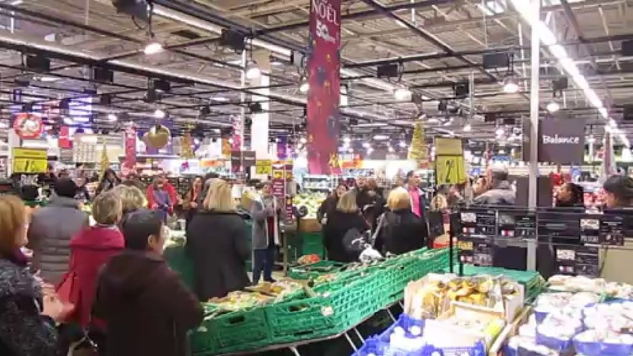 flash mob à Carrouf Evreux