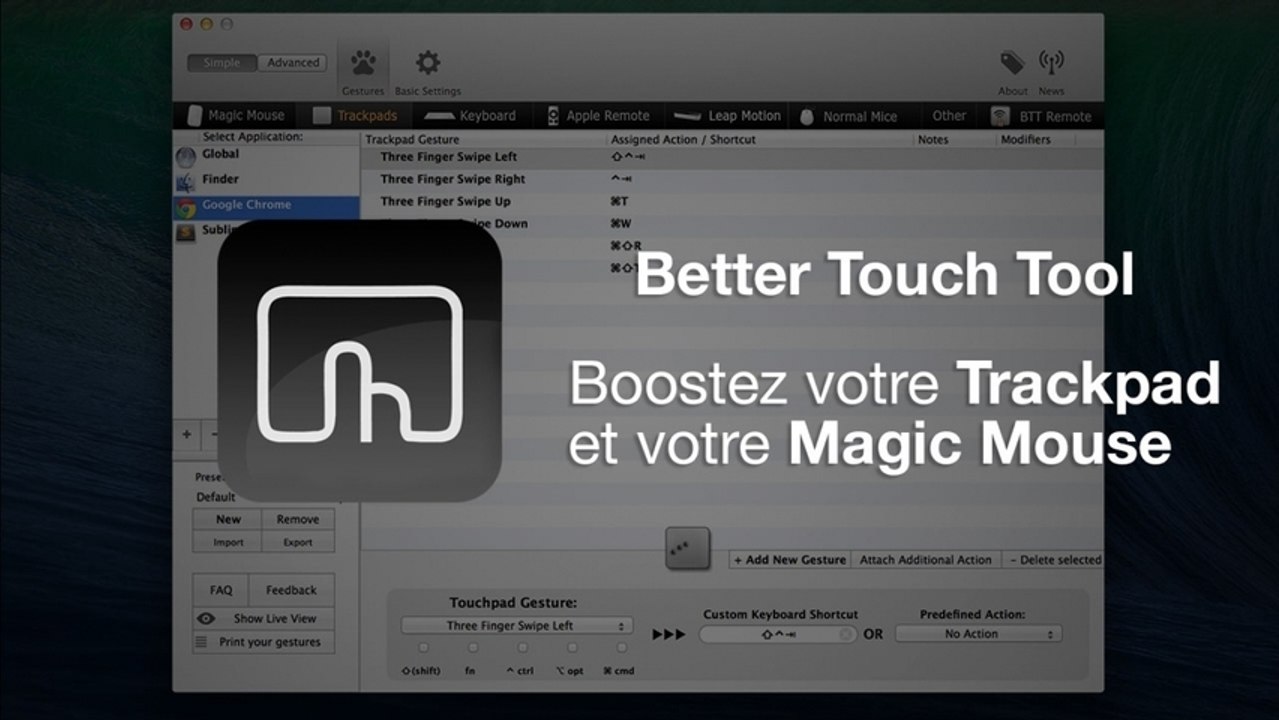 Tutoriel MacOS : Better Touch Tool