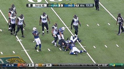 Colts defense, sack, 9-yd loss