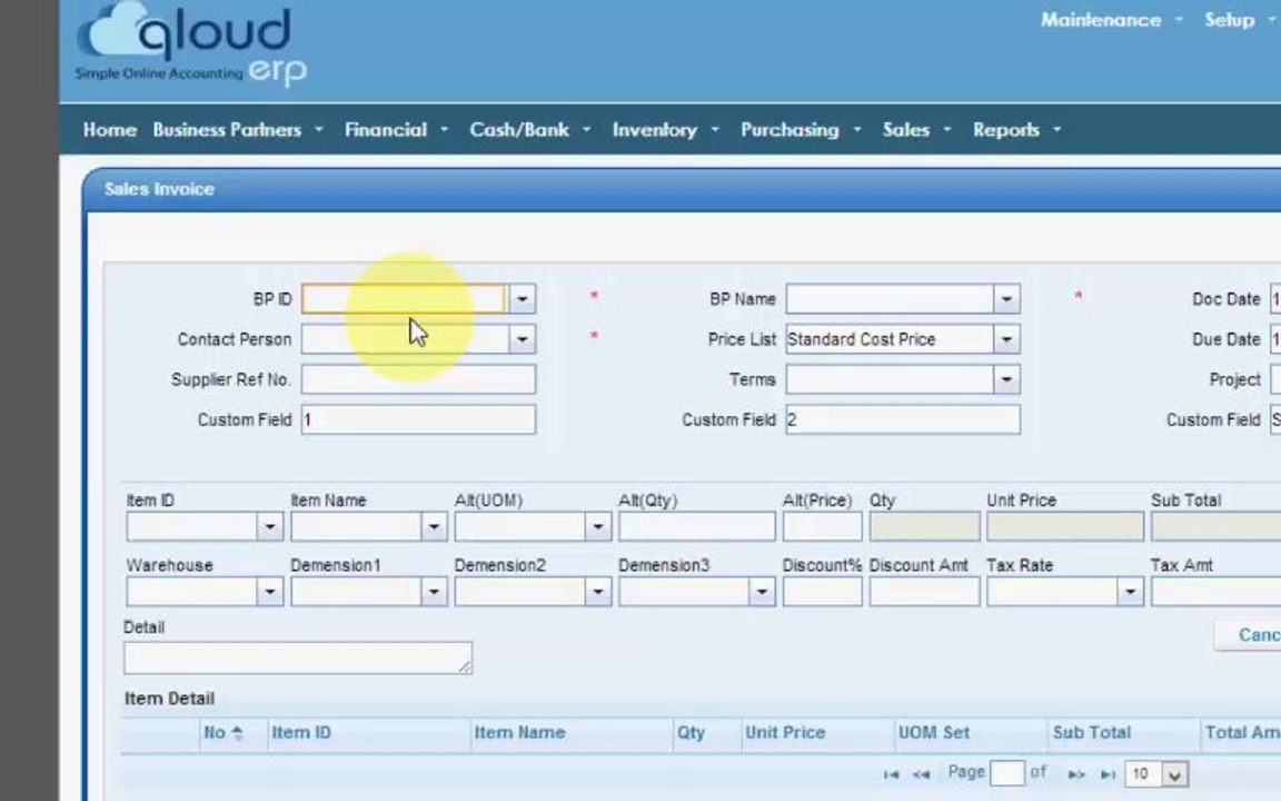 Sales Module