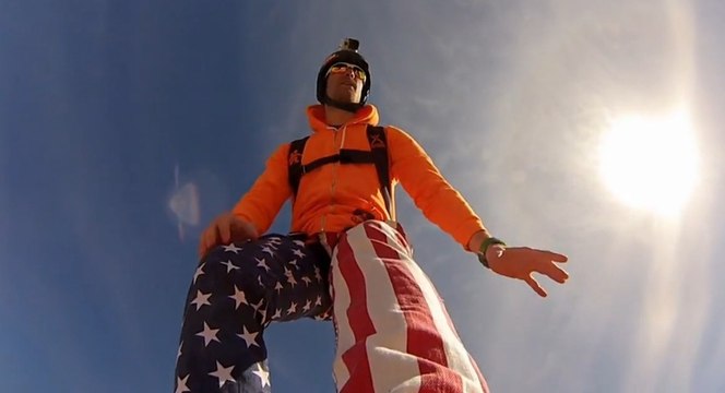 BASE Jump Matthias Giraud - Great USA Flag Pants Pants Gainer