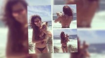 Bikini-Clad Cheryl Cole Cuddles a Pooch in South Africa