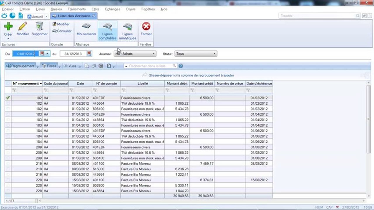 CIEL Comptabilité :  Saisie au kilomètre