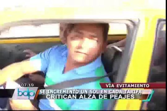 Califican de abusivo e irregular aumento del peaje en Vía Evitamiento