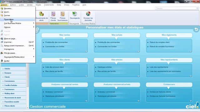 Tutoriel Paramétrage des options de votre dossier CIEL Gestion Commerciale