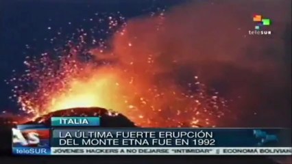 Entra en actividad el volcán italiano Monte Etna