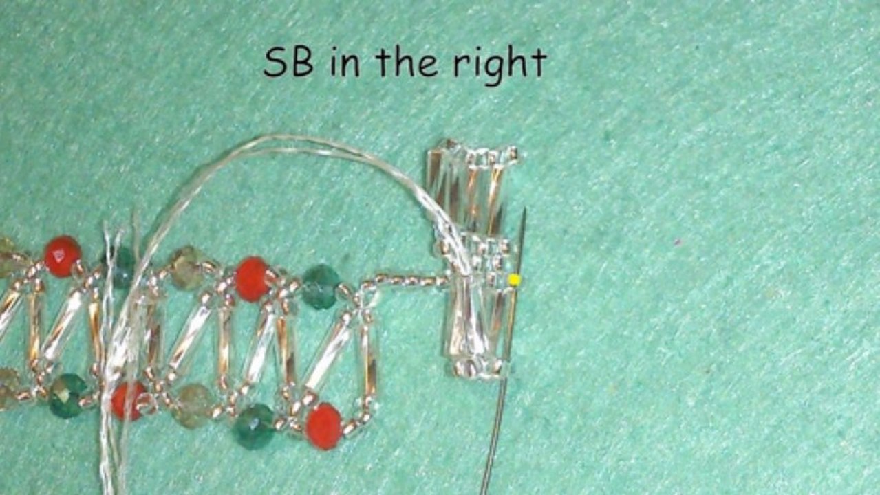 Tutorial, netted "candy" bracelet, by sunrise.flare