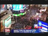 Nueva York: Inician preparativos para celebrar Año Nuevo en el Times Square