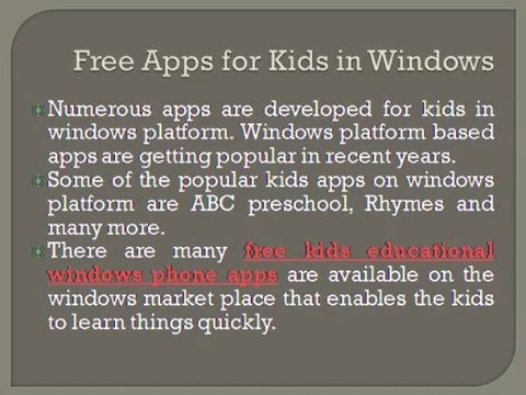 Educational Windows Phone Apps for Kids