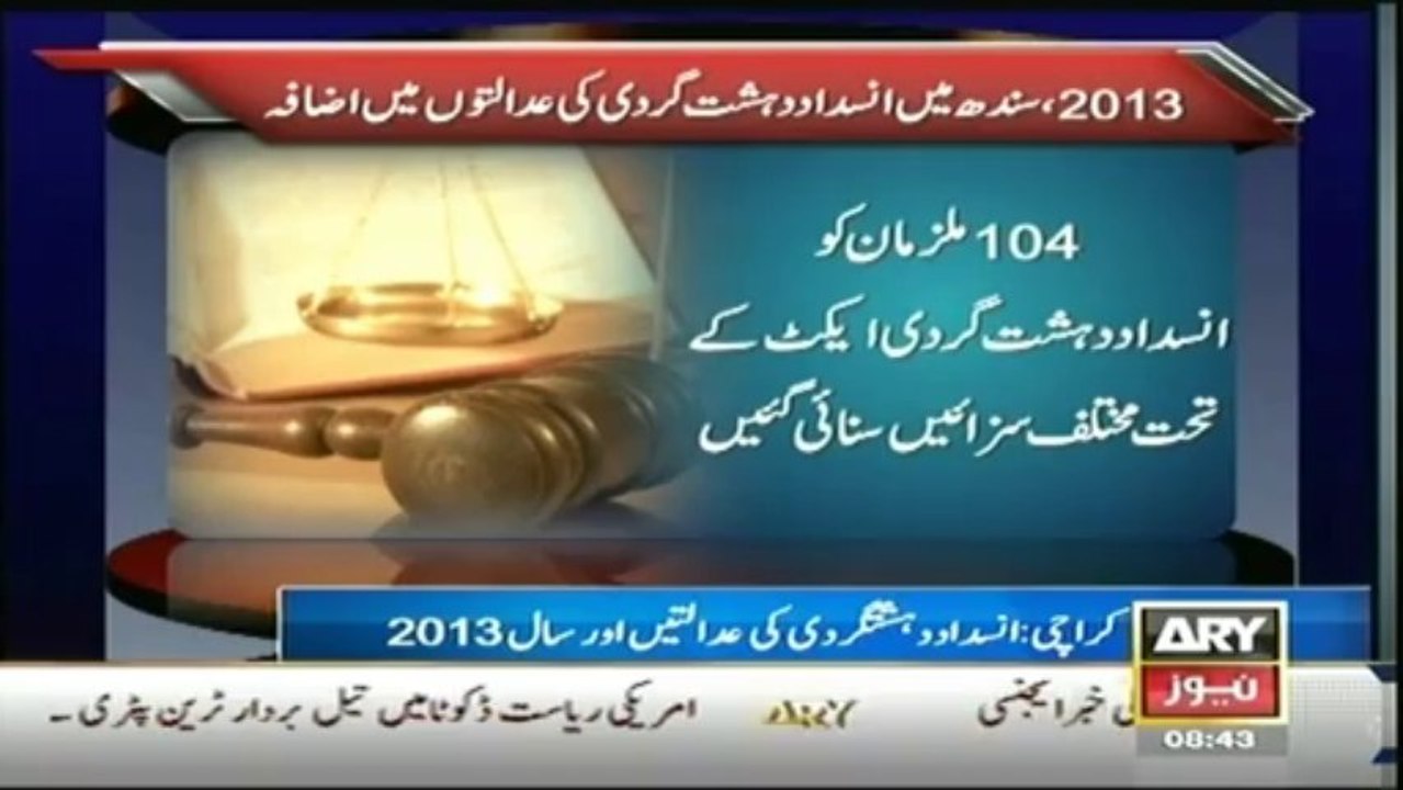 Karachi Anti terrorism courts in year 2013