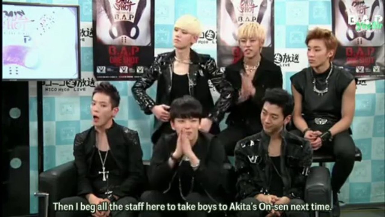 [ENG SUB] 131104 B.A.P One Shot Release Event on NicoNico Channel Member's Corner