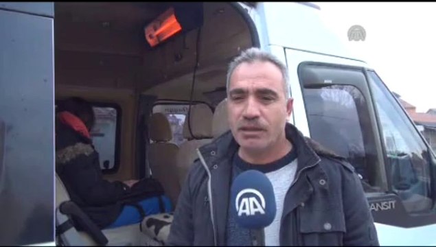 Öğrenci servisinde elektrikli ısıtıcı keyfi