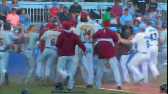 Insane Baseball Fight!!! Brisbane Bandits vs Sydney Blue Sox - Australian Baseball League
