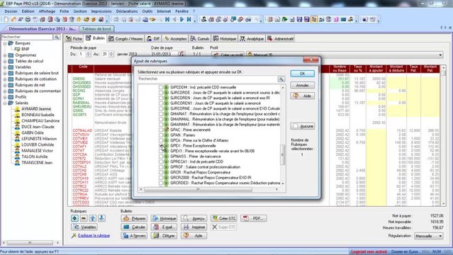 EBP Paye V18 : Le bulletin de paye