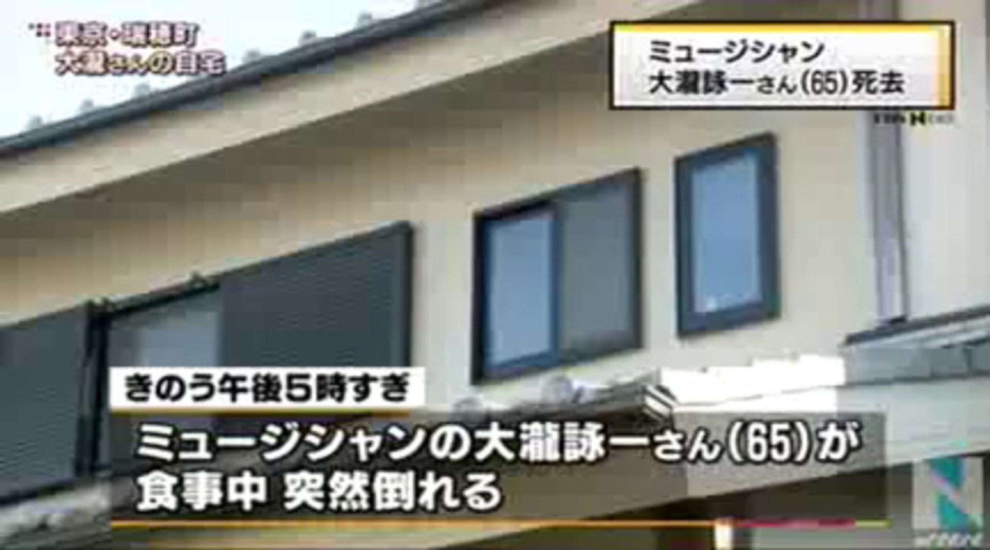 ミュージシャンの大瀧詠一さん死去 ６５歳 動画 Dailymotion