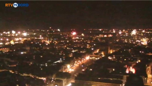 Vuurwerk boven Groningen - RTV Noord