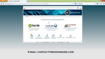 Como Efectuar Login cPanel e Webmail 'MozDomains'