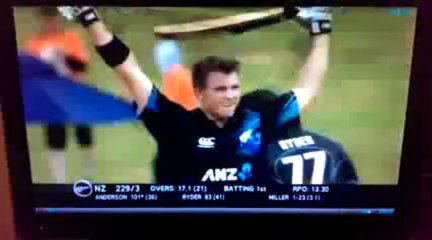 Cory Anderson scored his 100 of 36 balls