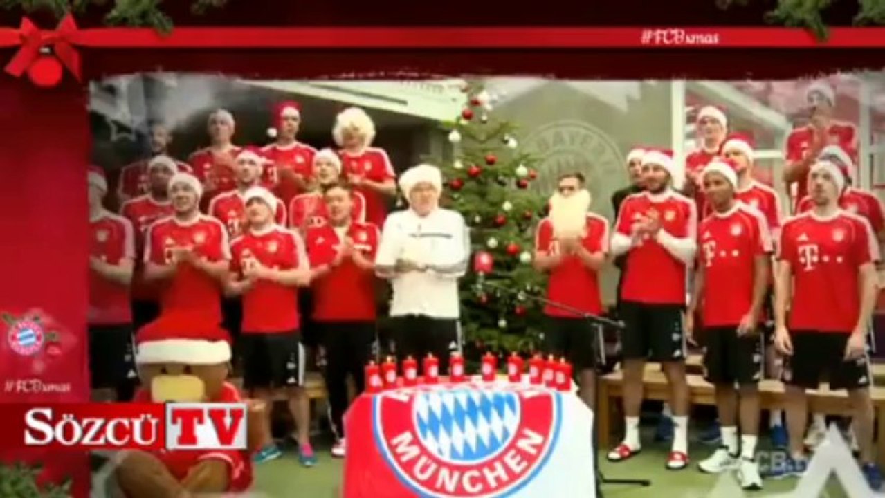 Bayern münihli oyunculardan jingle bells şarkısı