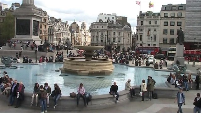 Bustling Central London, Picadilly Circus, Trafalgar Square. Britain. Europe Holidays